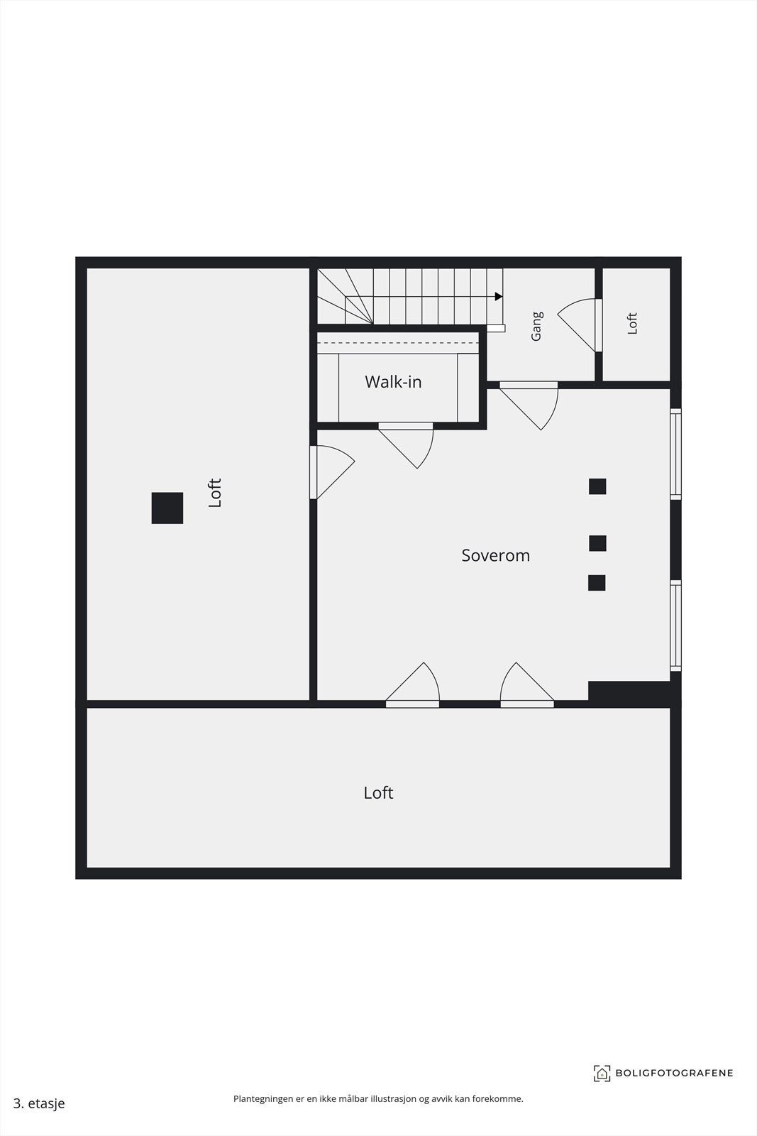 Plantegning 2. etasje/loft. Galleribilde