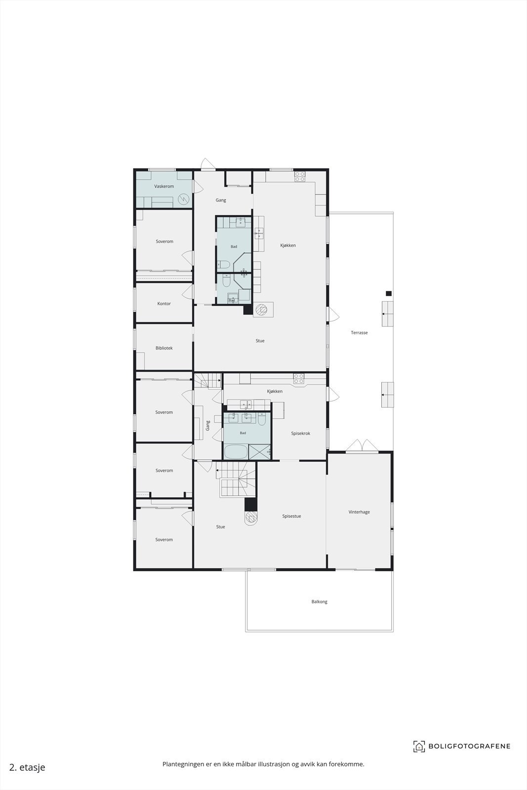 Plantegning 1. etasje Galleribilde