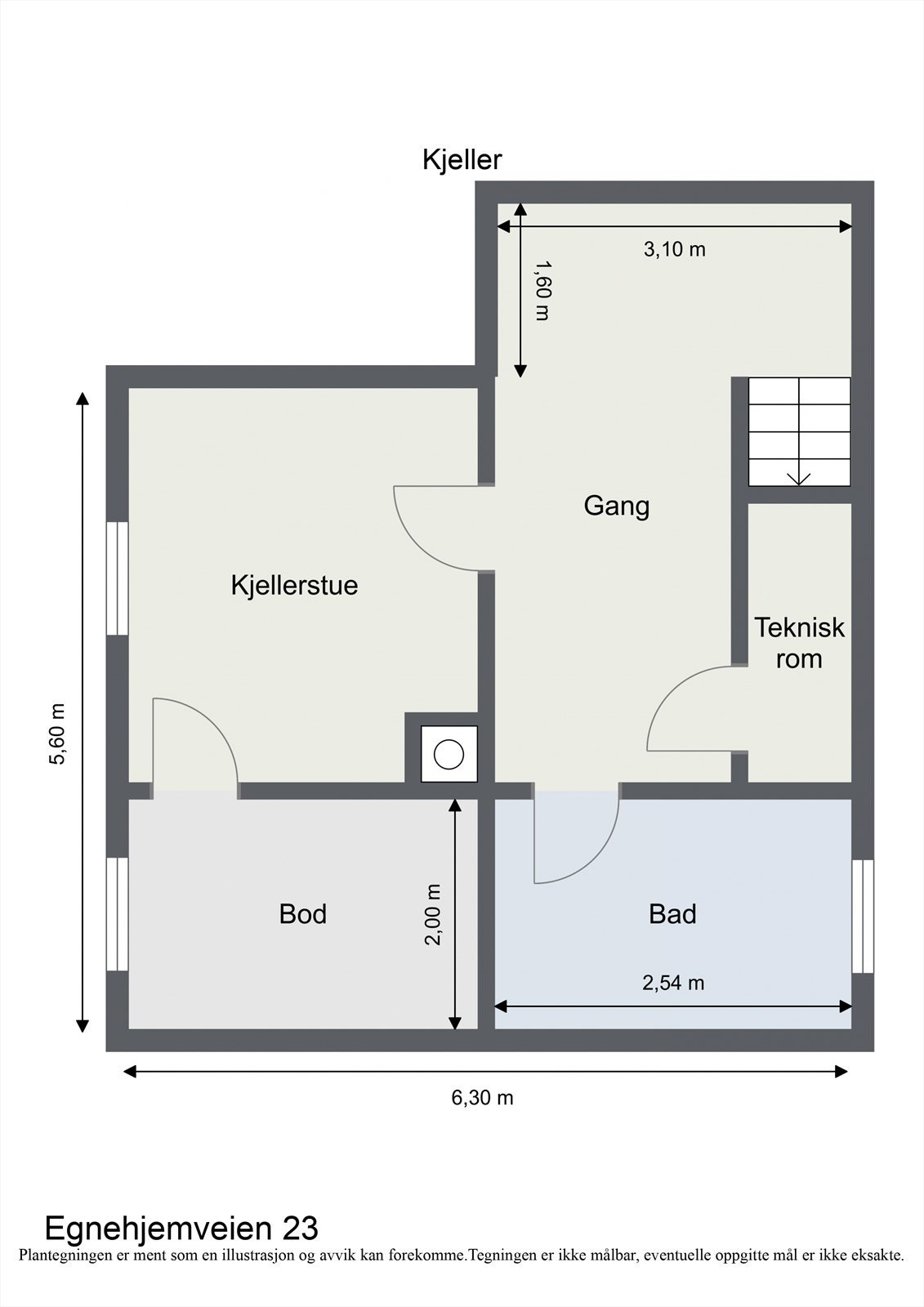 Plantegning kjeller (avvik kan forekomme) Galleribilde