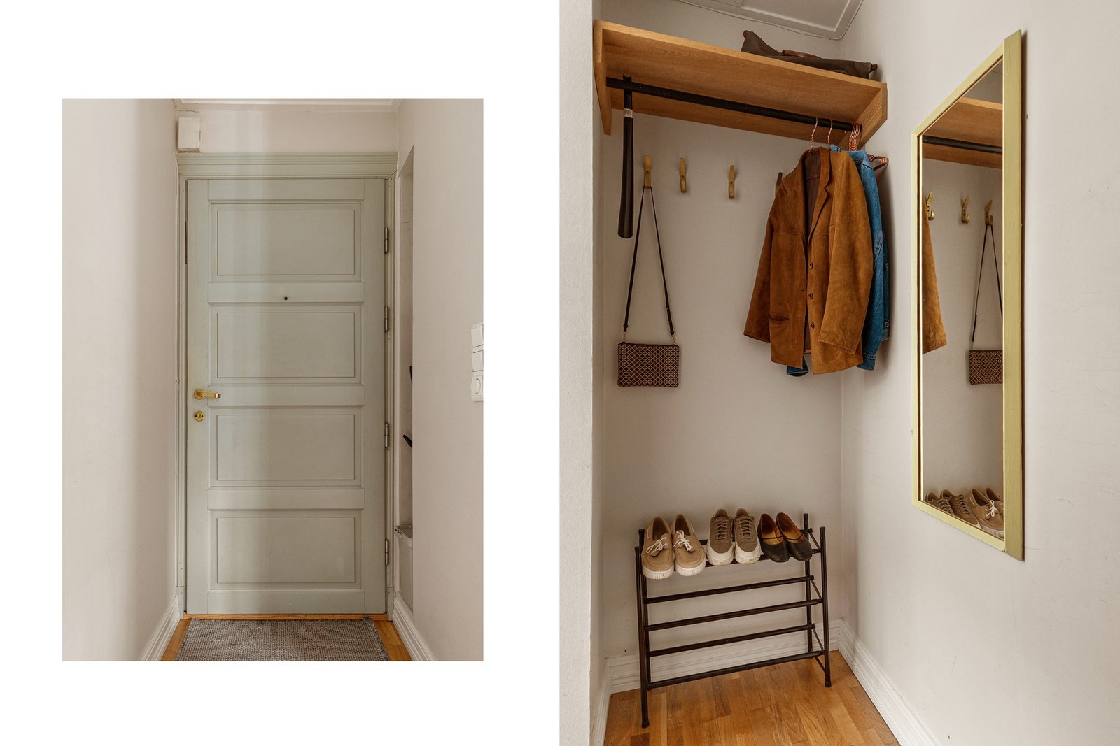 Nisje til oppbevaring i entréen. Ytterligere lagring i en romslig kjellerbod på ca. 9 m², samt en loftsbod med gulvareal på ca. 3,2 m². Galleribilde