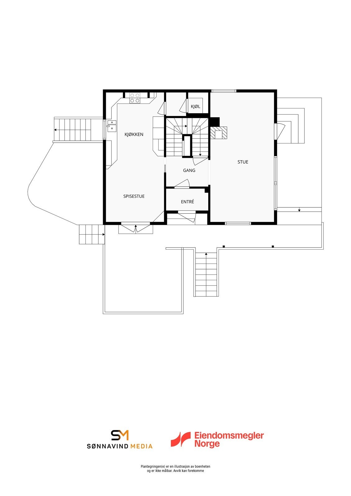 Plantegning 1. etg Galleribilde