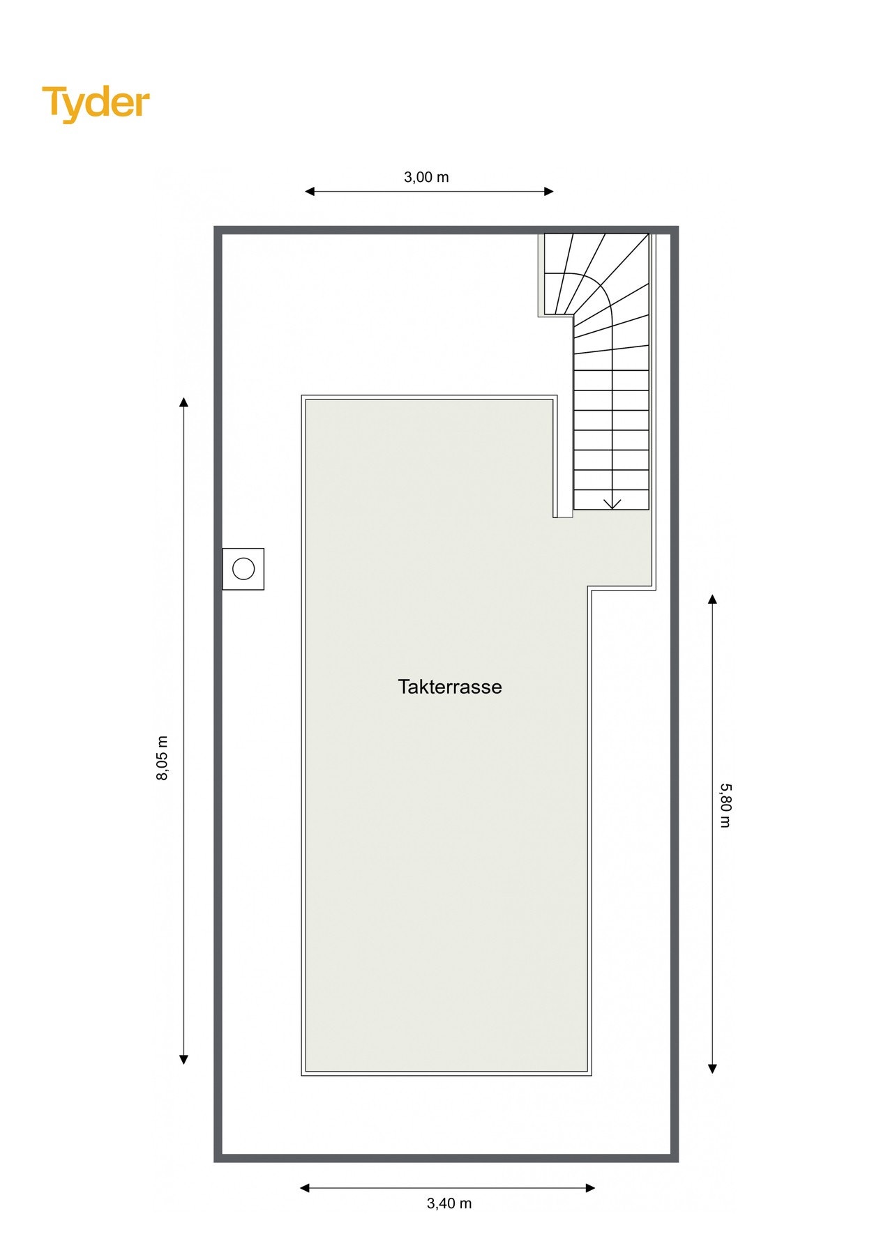 Plantegning takterrasse. Galleribilde