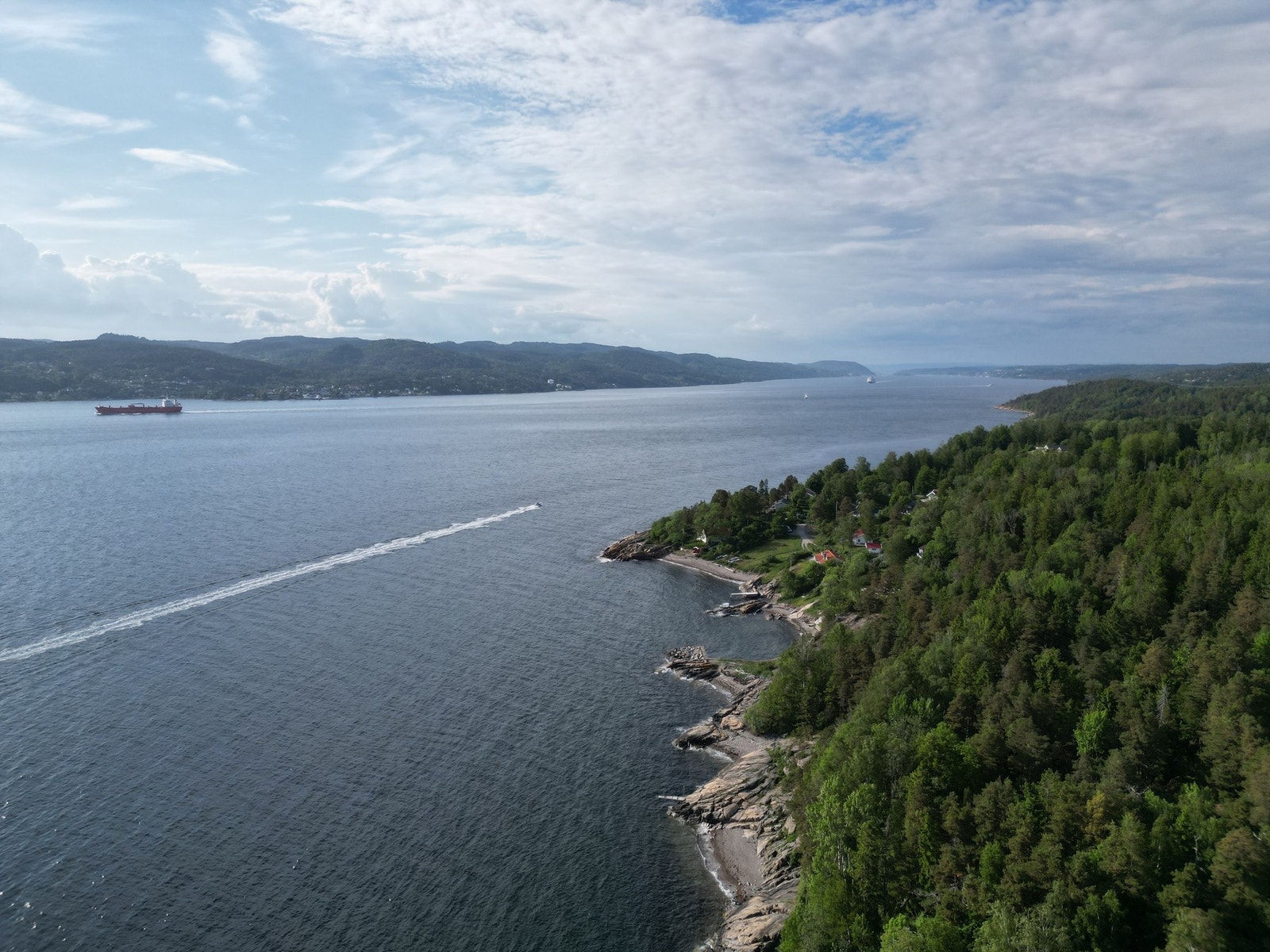 Bilde mot Nord, med Oscarsborg i horisonten. Galleribilde