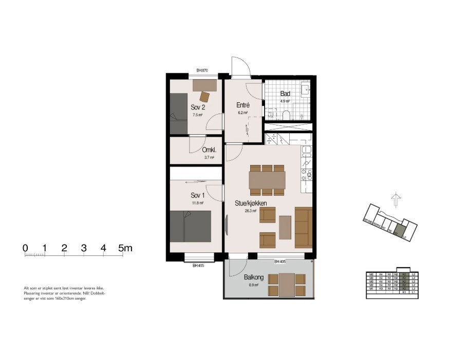 Plantegning 3.Etasje Galleribilde