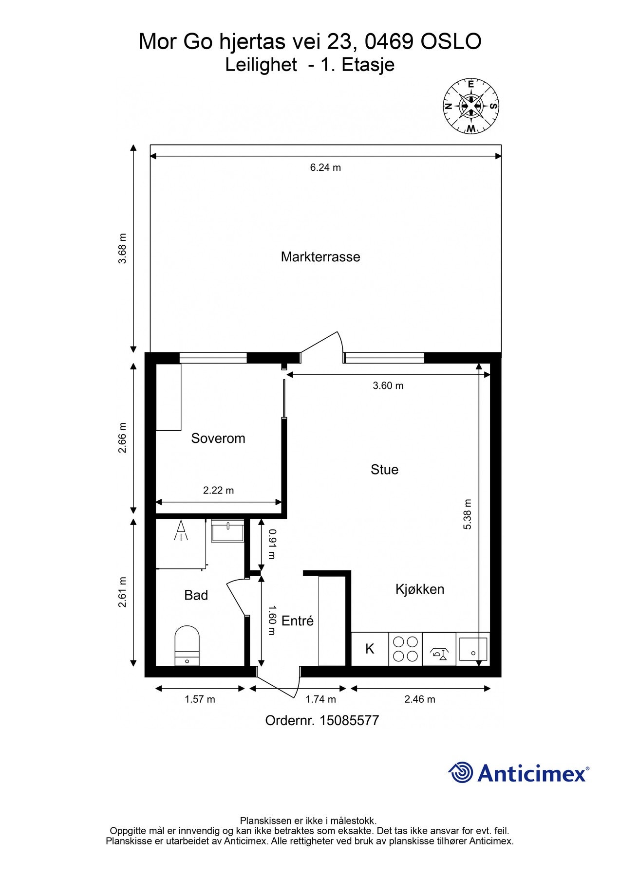 La oss ta en liten titt på plantegningen, før vi blar videre. Galleribilde
