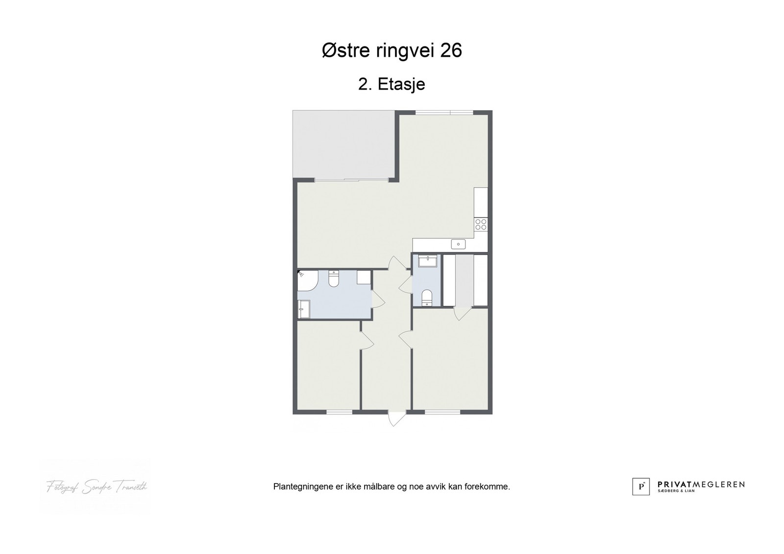 Planskisse over leiligheten Galleribilde