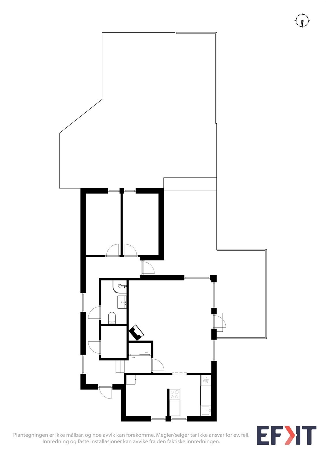 Plantegning av hytten. Galleribilde