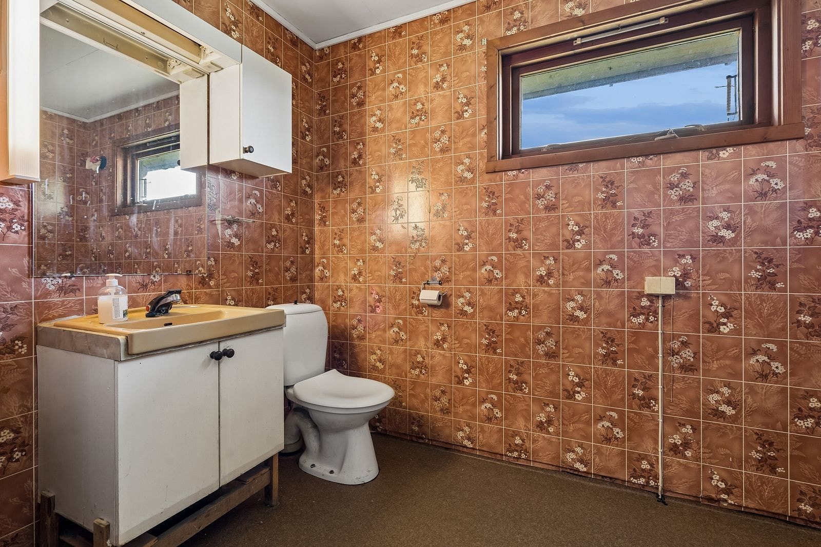 Badet har toalett og dusjkabinett Galleribilde