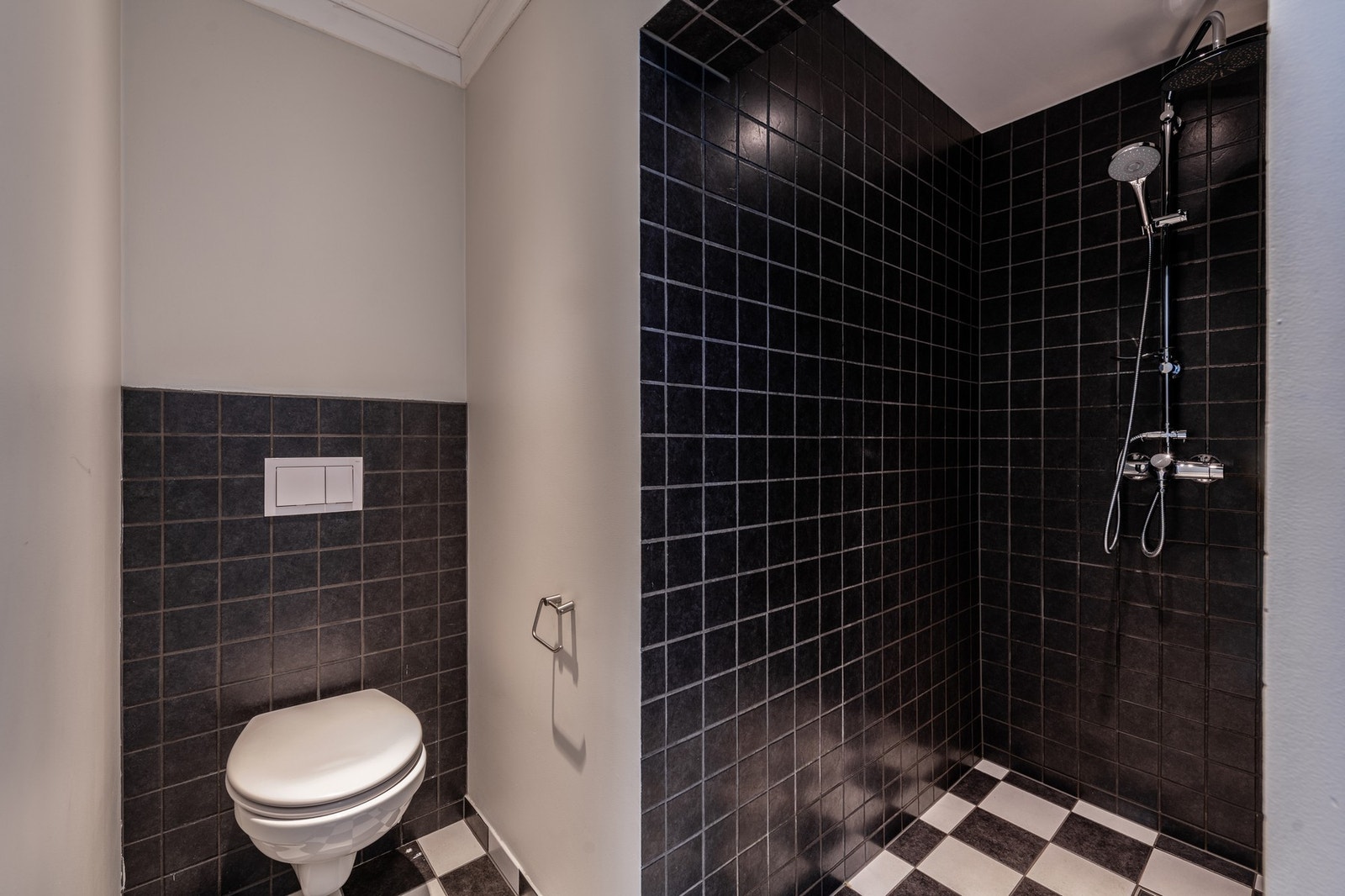Badet har også dusjnisje og vegghengt toalett. Galleribilde
