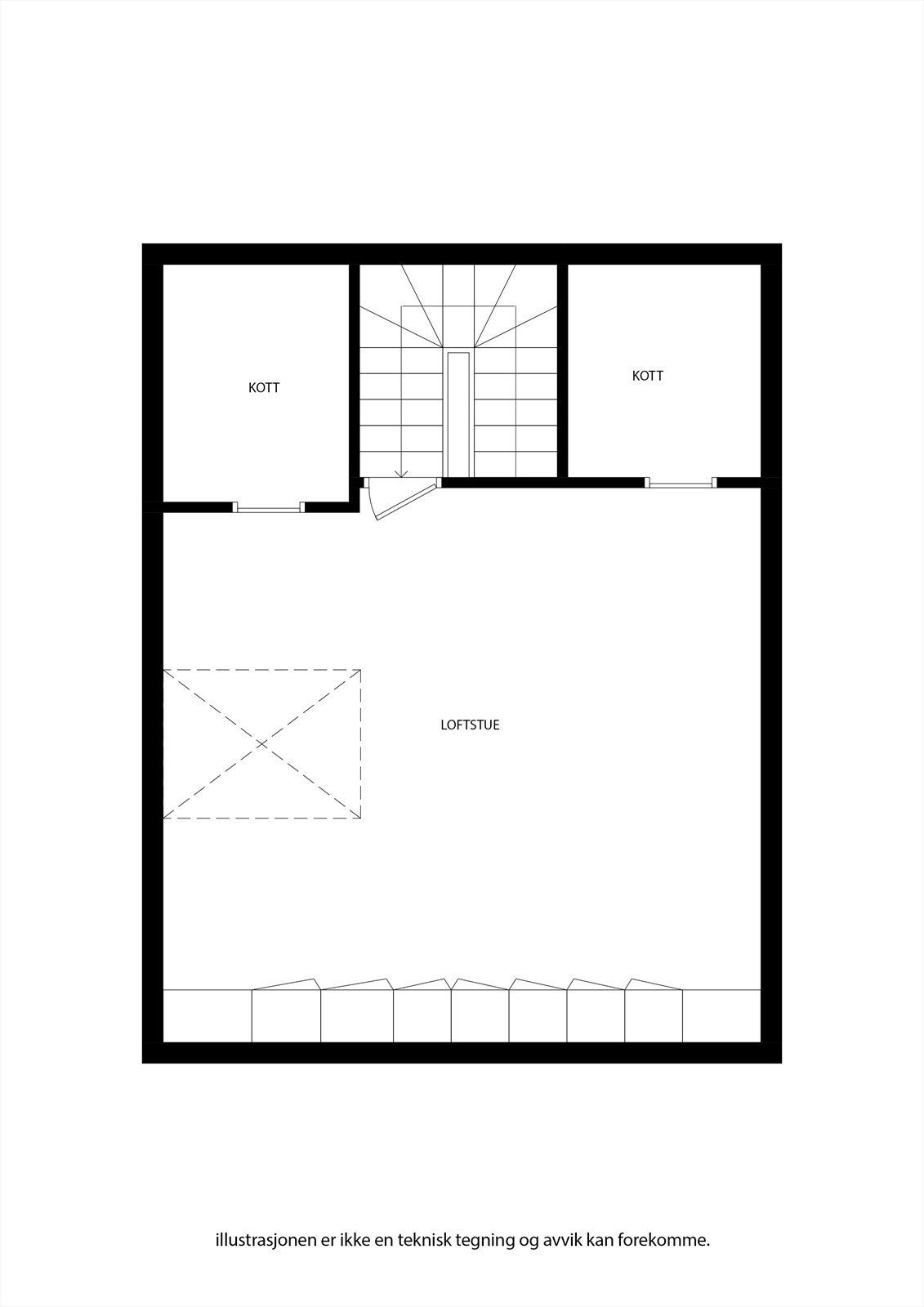 Plantegning loftetasjen Galleribilde