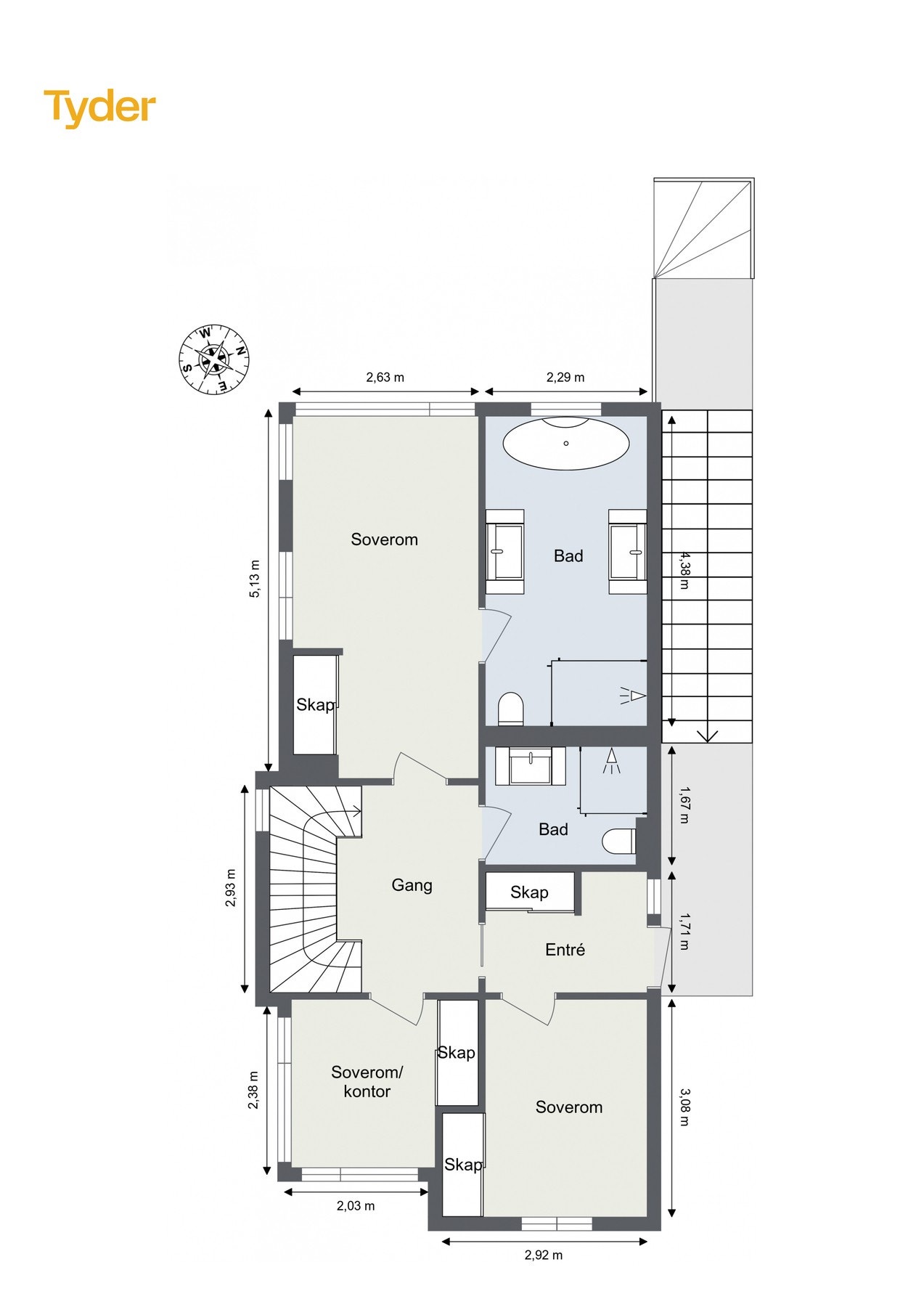 Plantegning 1. etasje. Galleribilde