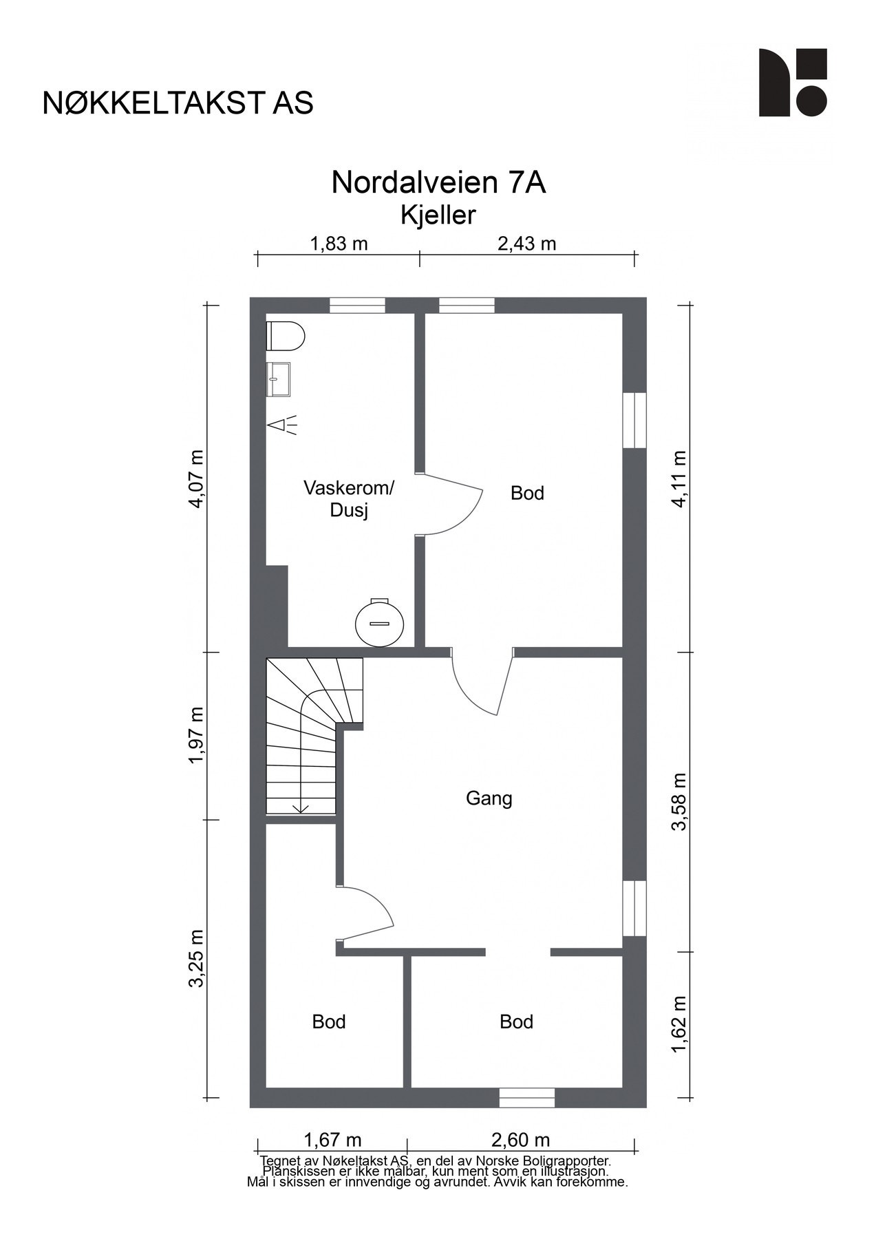 Plantegning kjeller Galleribilde