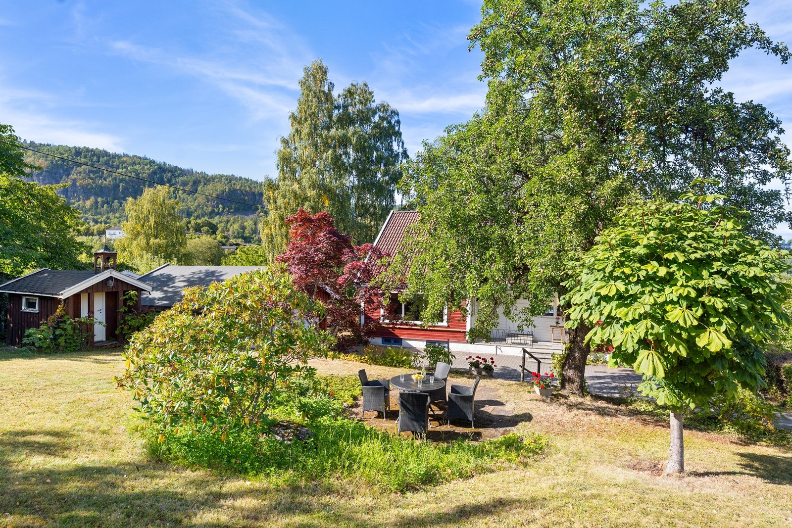 Stor og fin hage med flere frukttrær. Galleribilde