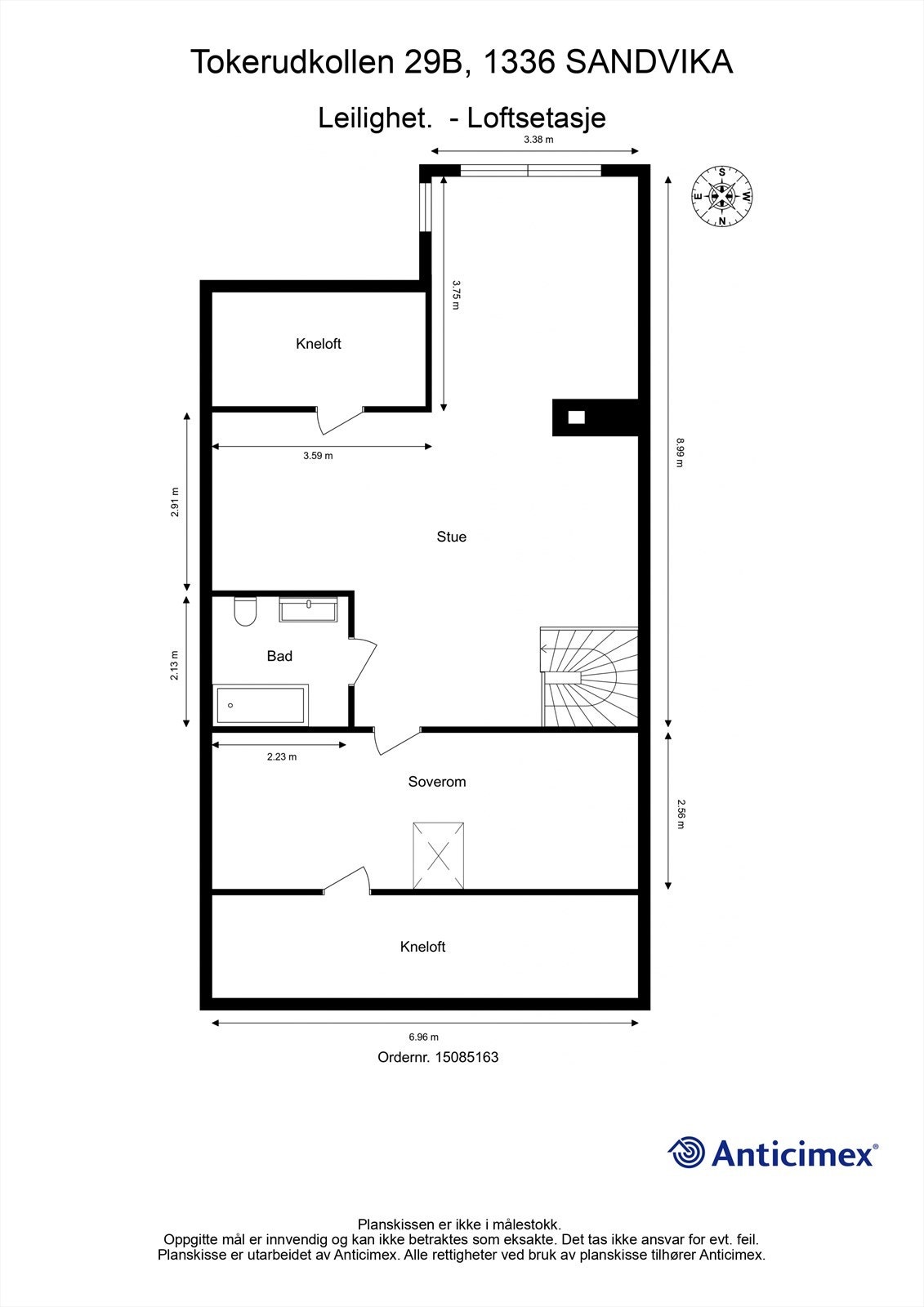 Plantegning - Loftsetasje Galleribilde