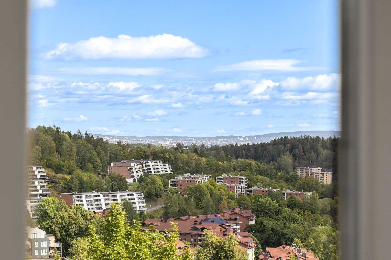 God utsikt fra leiligheten innover mot oslo Galleribilde