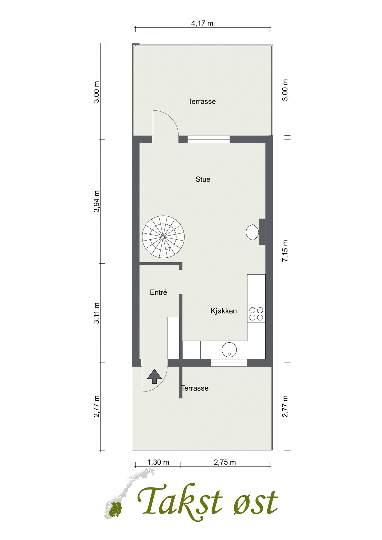 Planløsning 1. etasje. Galleribilde