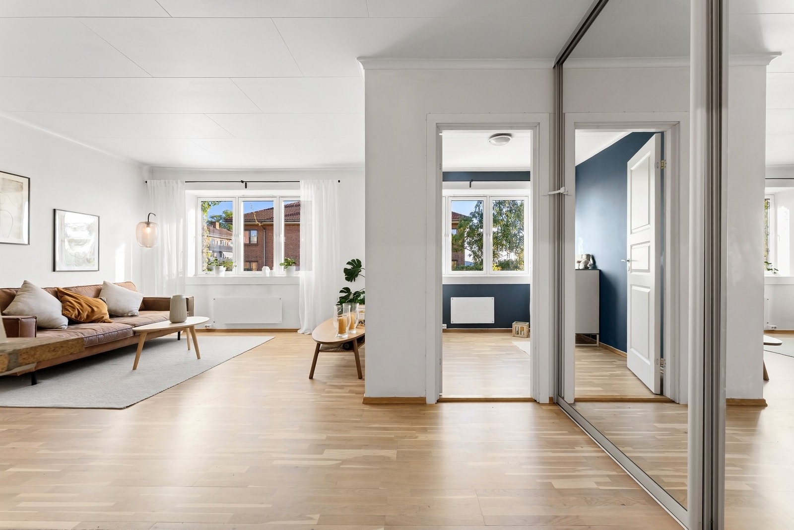 Leiligheten har en god og gjennomgående planløsning Galleribilde