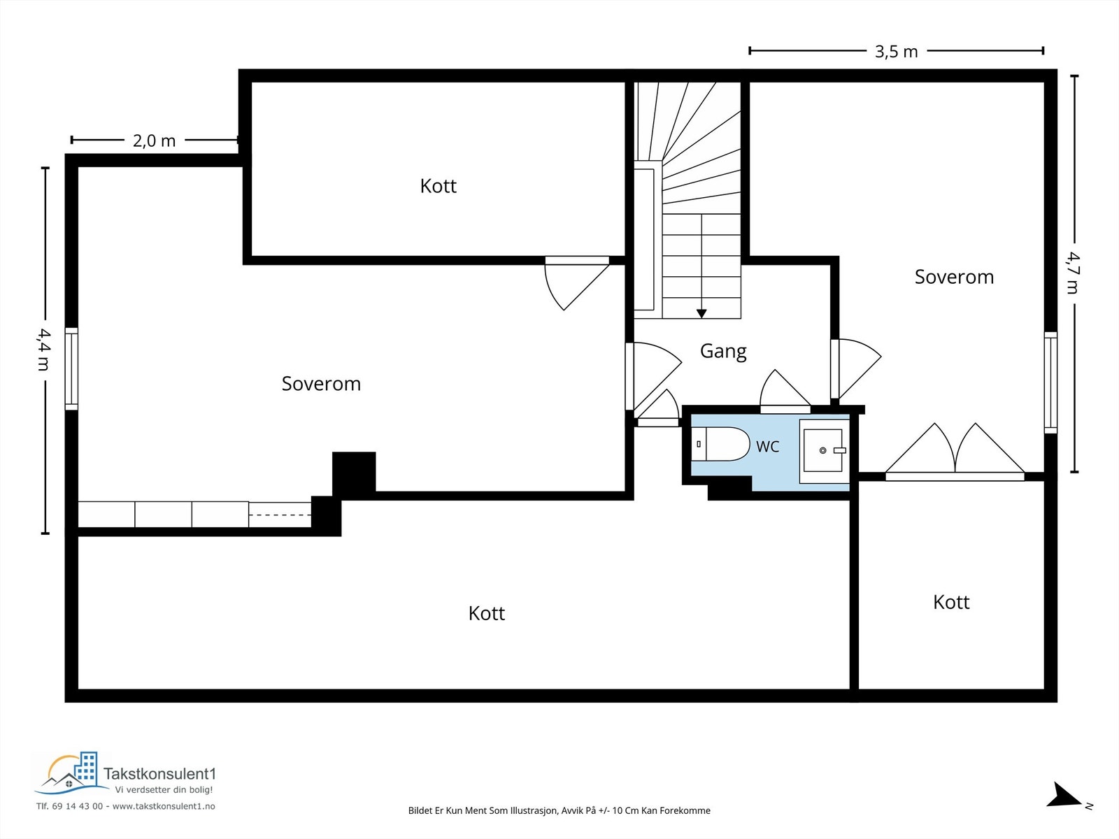 Plantegning 3. etasje - loftsetasje Galleribilde