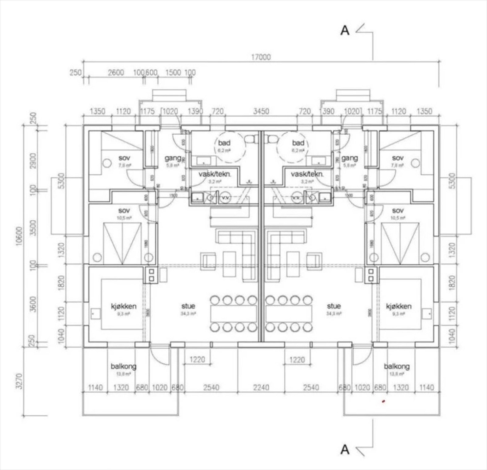 Plantegning 1. etasje Galleribilde