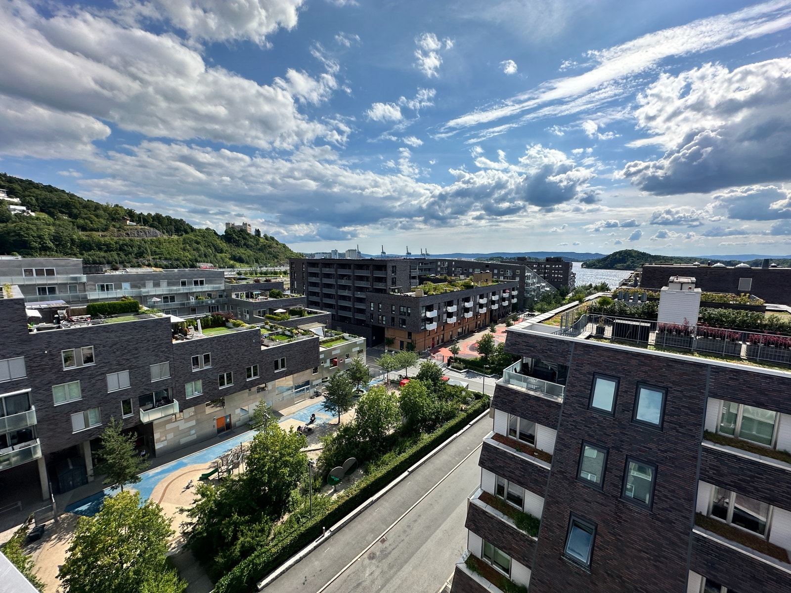 Utsikt fra takterasse Galleribilde