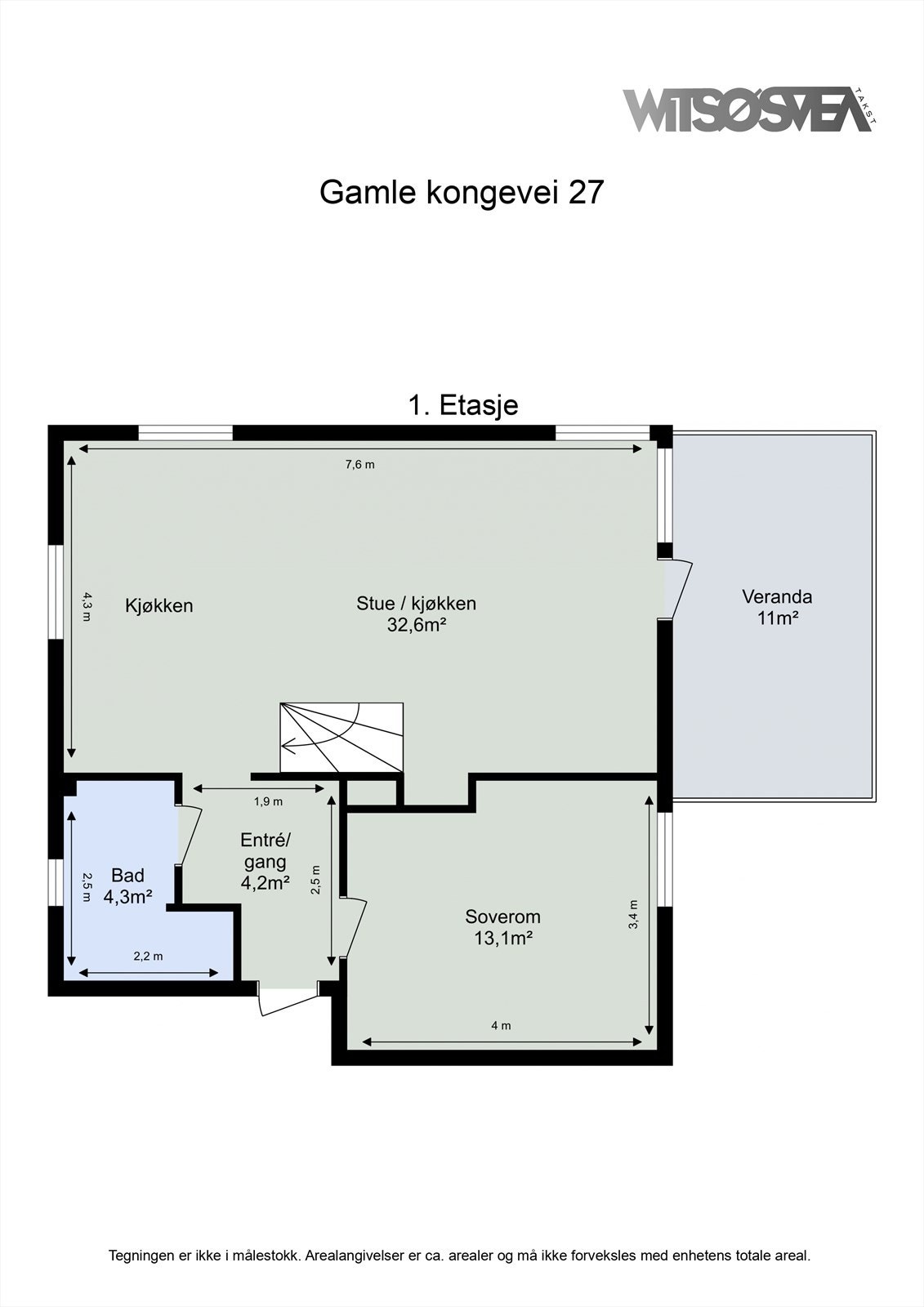 Planskisse 1.etg Galleribilde