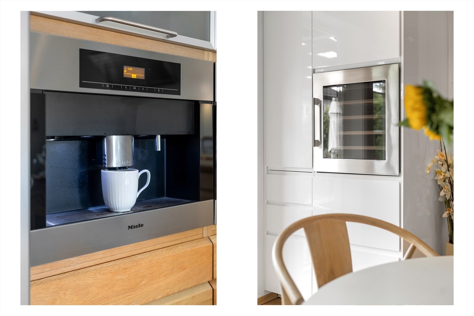 På kjøkkenet har du integrert kaffemaskin og vinskap for å nevne noe. Galleribilde
