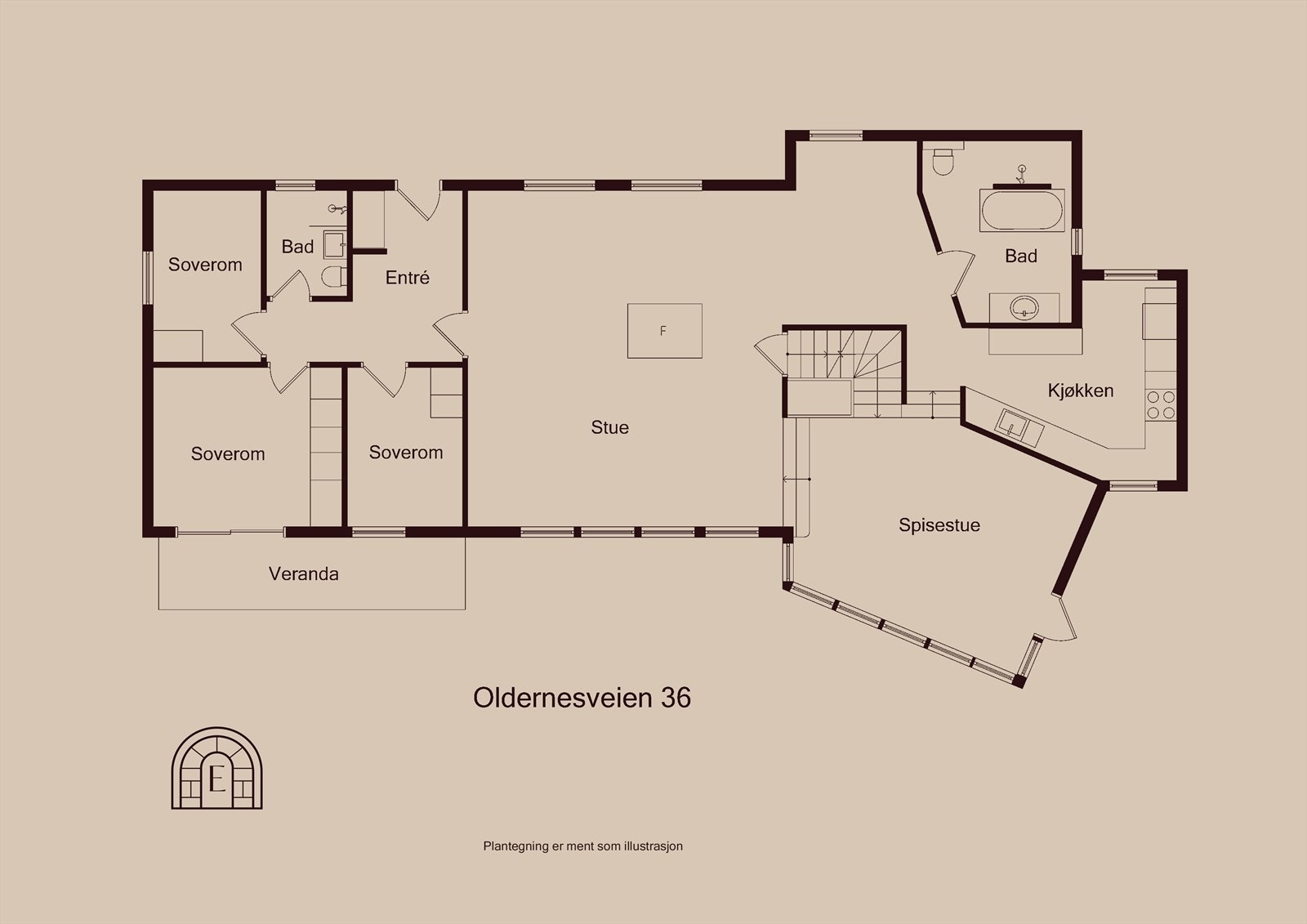 - Planløsning hovedetasje - Galleribilde