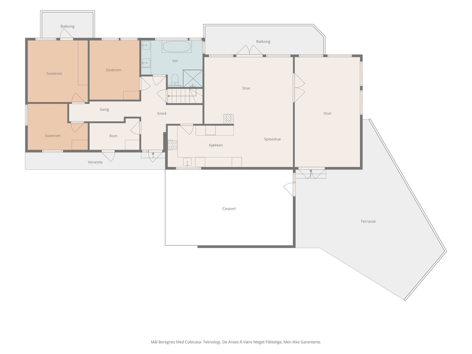 Plantegning 1. etasje/hovedetasje Galleribilde