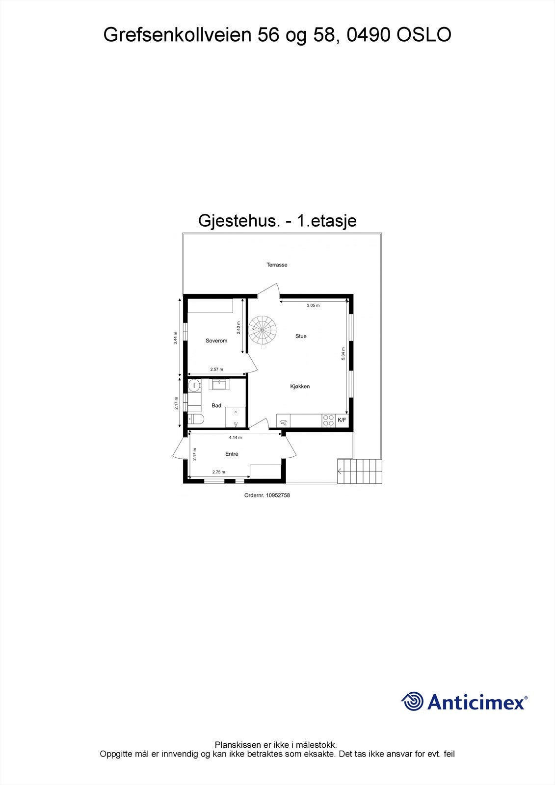 Plantegning - Gjestehus - 1.etasje Galleribilde