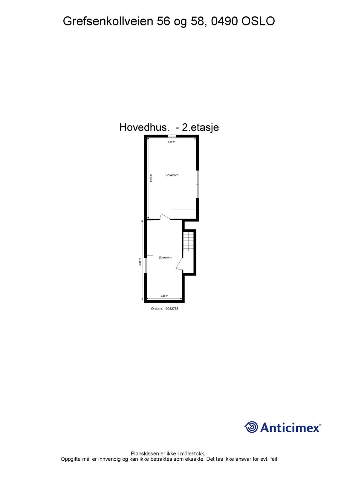 Plantegning - Hovedhus - 2.etasje Galleribilde
