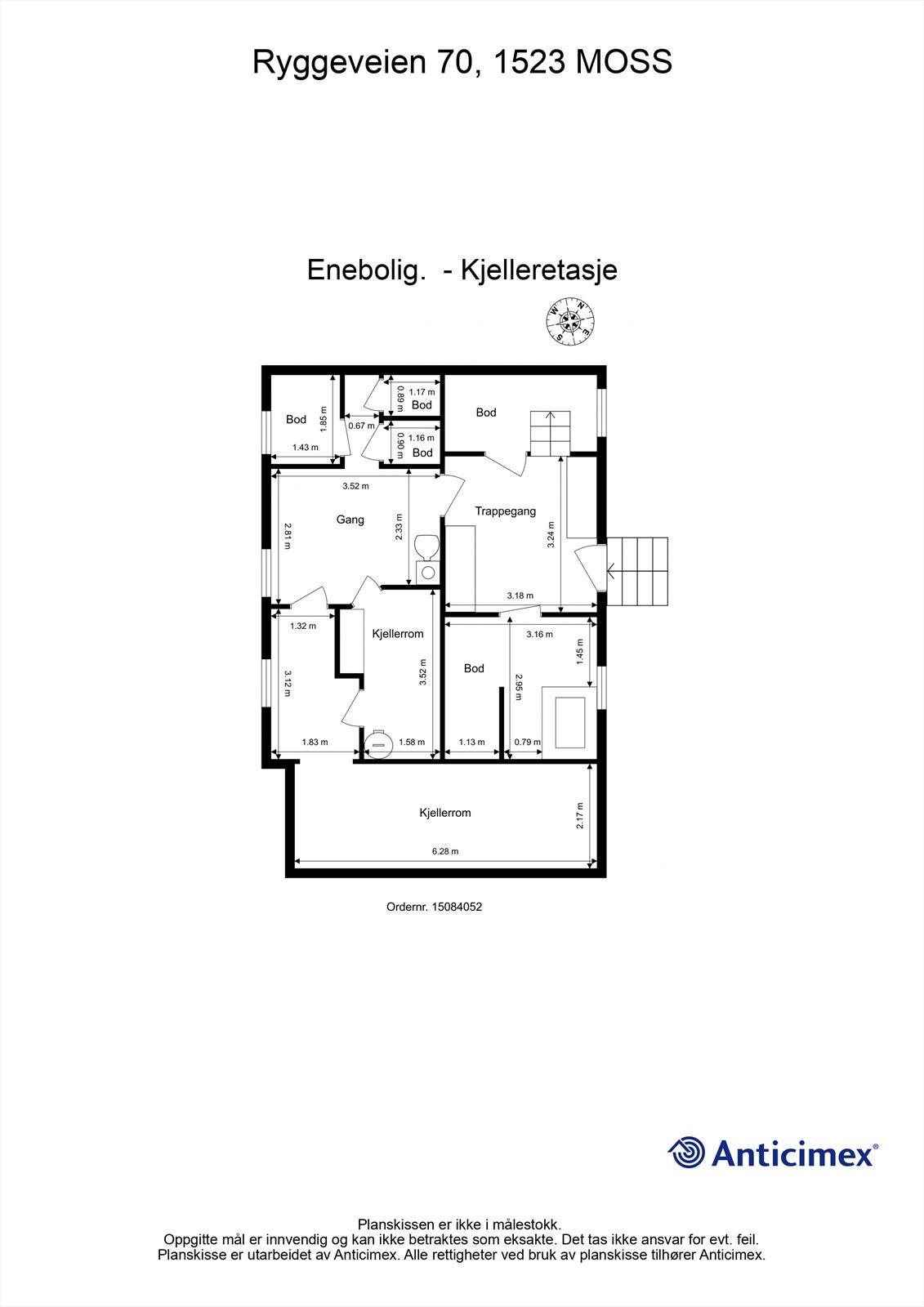 Veiledende skisse av kjeller. Galleribilde