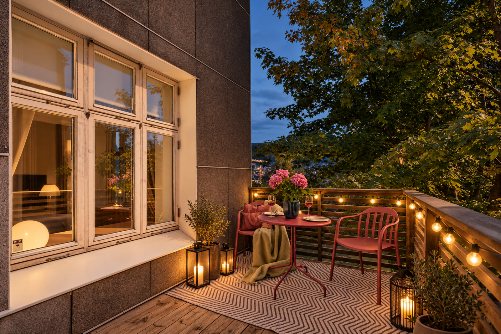- Terrasse på 18,4 kvm med plass til flere sittegrupper - Galleribilde
