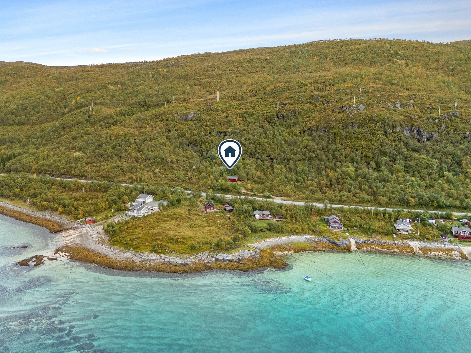 Trivelig hytte med svært fin beliggenhet - kun 20 minutter kjøring fra Tromsø.