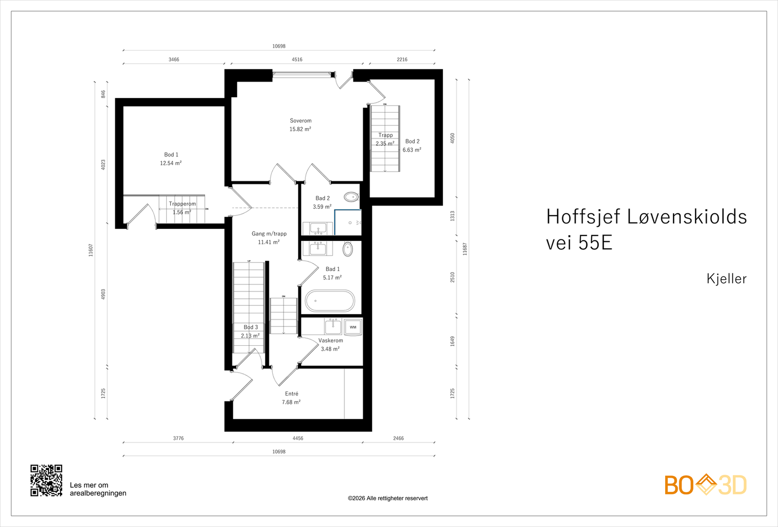Plantegning underetasje Galleribilde