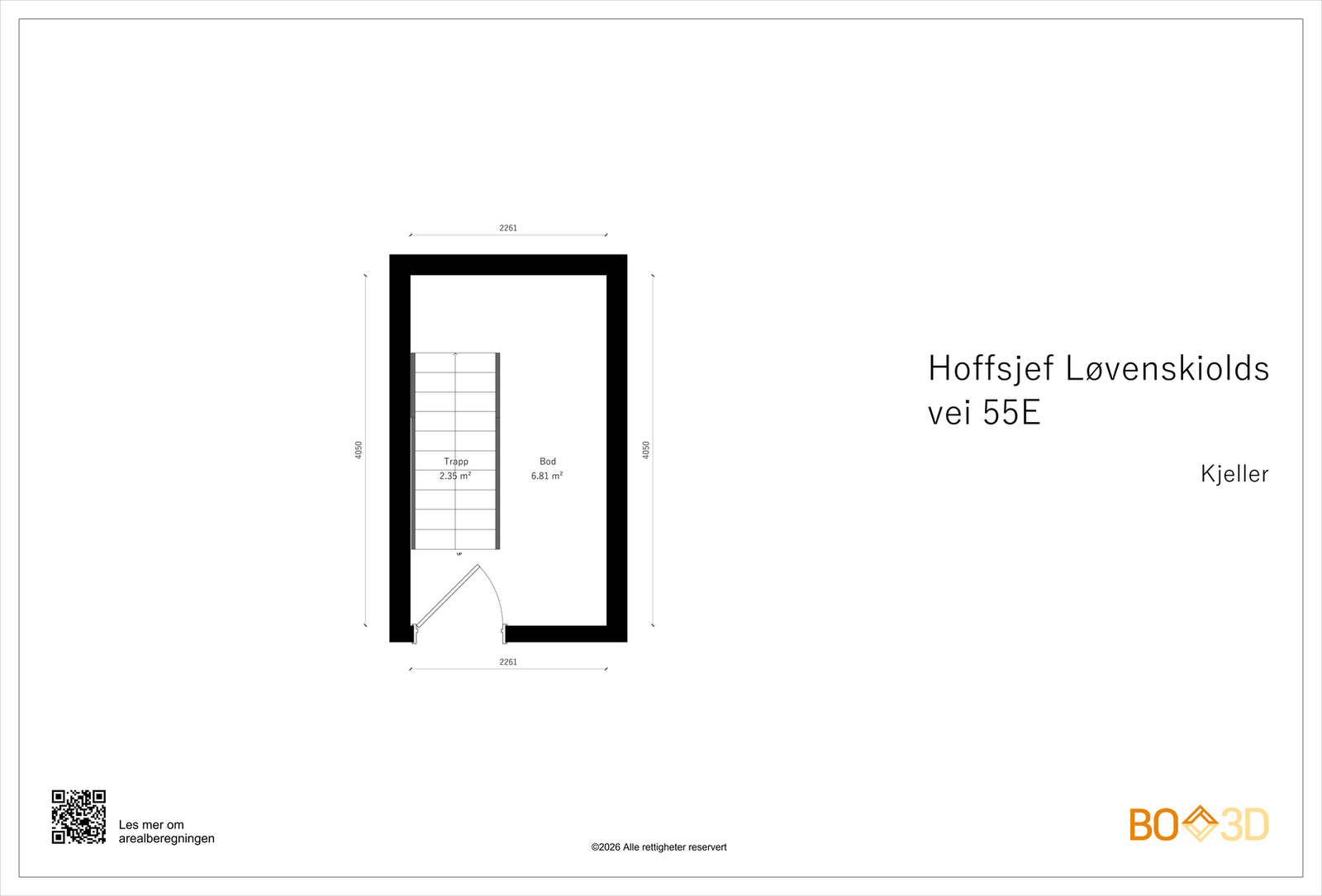 Plantegning takterrasse Galleribilde
