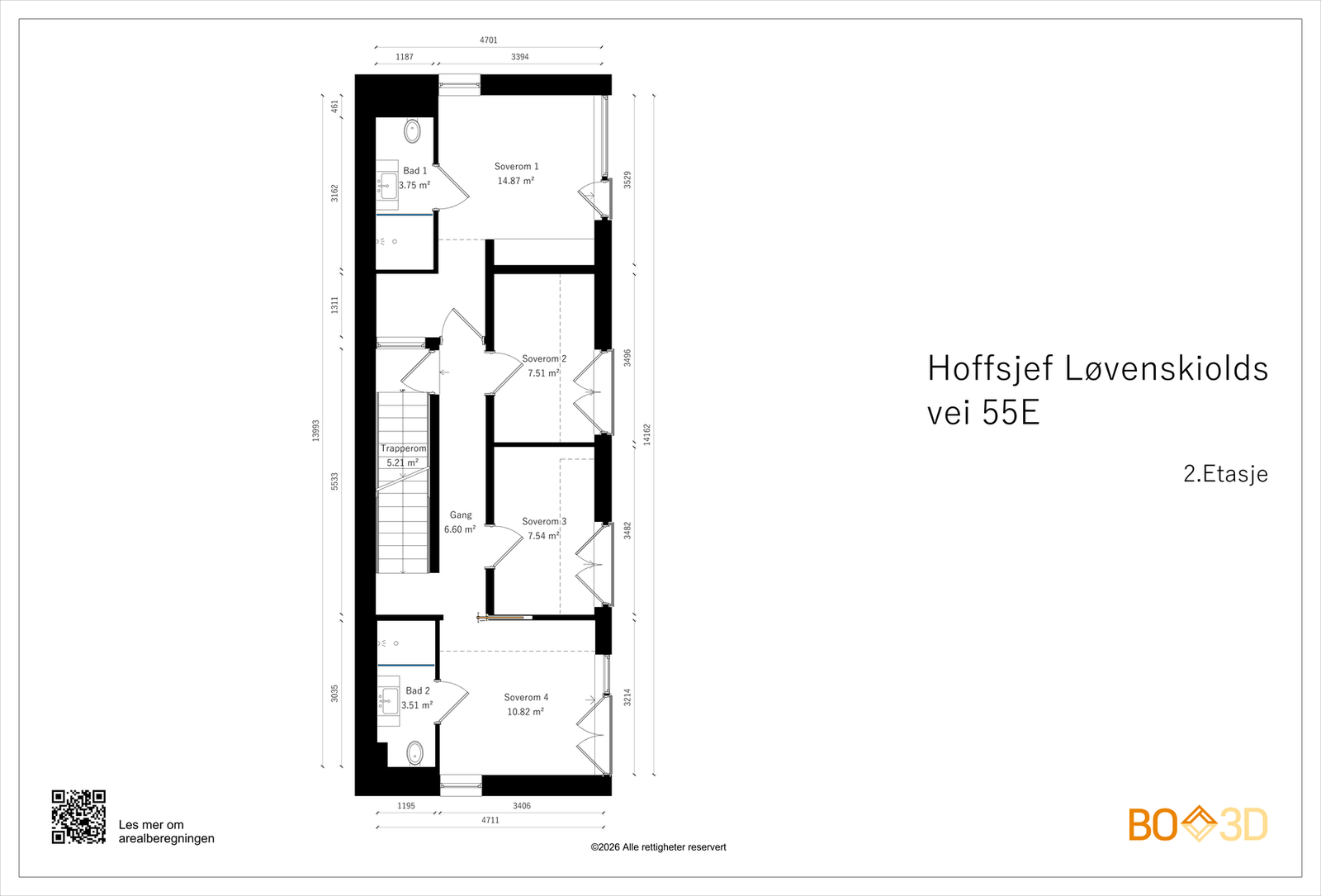 Plantegning 2. etasje Galleribilde