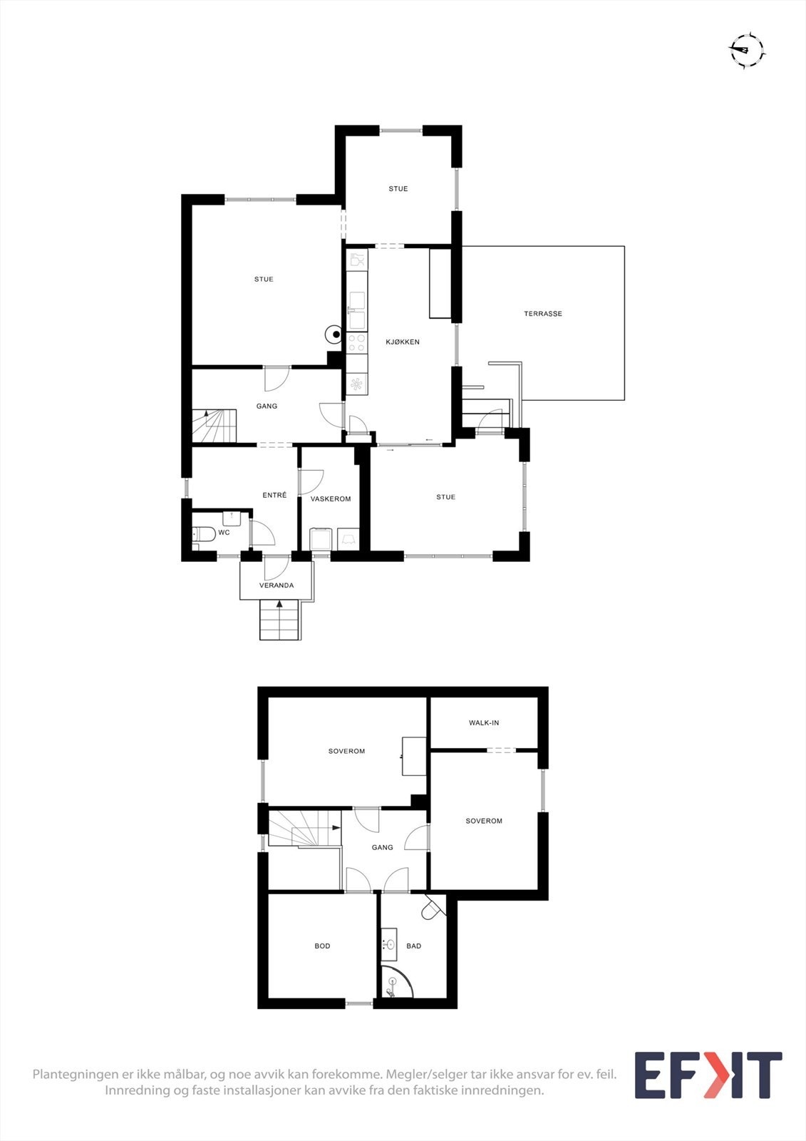 Fritidsboligen går over to plan med en råkjeller, og har et samlet bruksareal på 149 m². Galleribilde