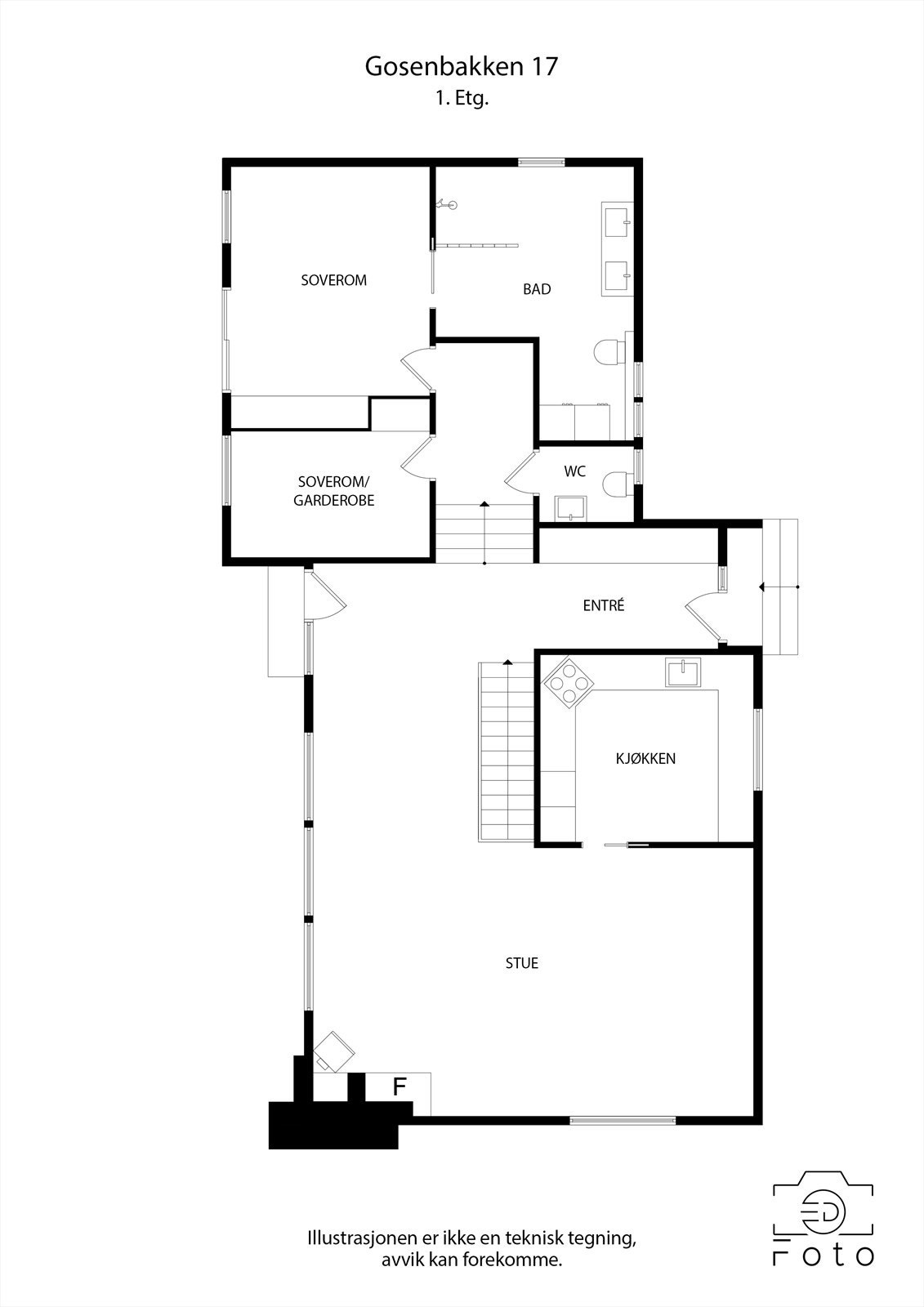 Plantegning 1. etasje Galleribilde