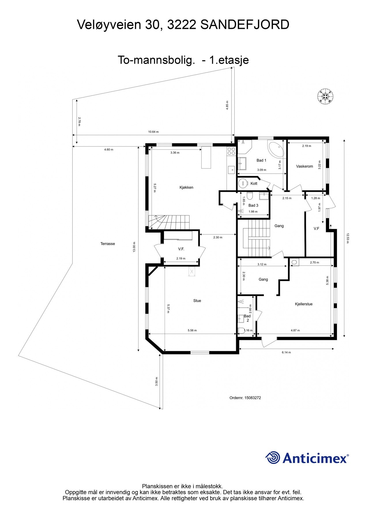 Plantegning 1.etasje Galleribilde