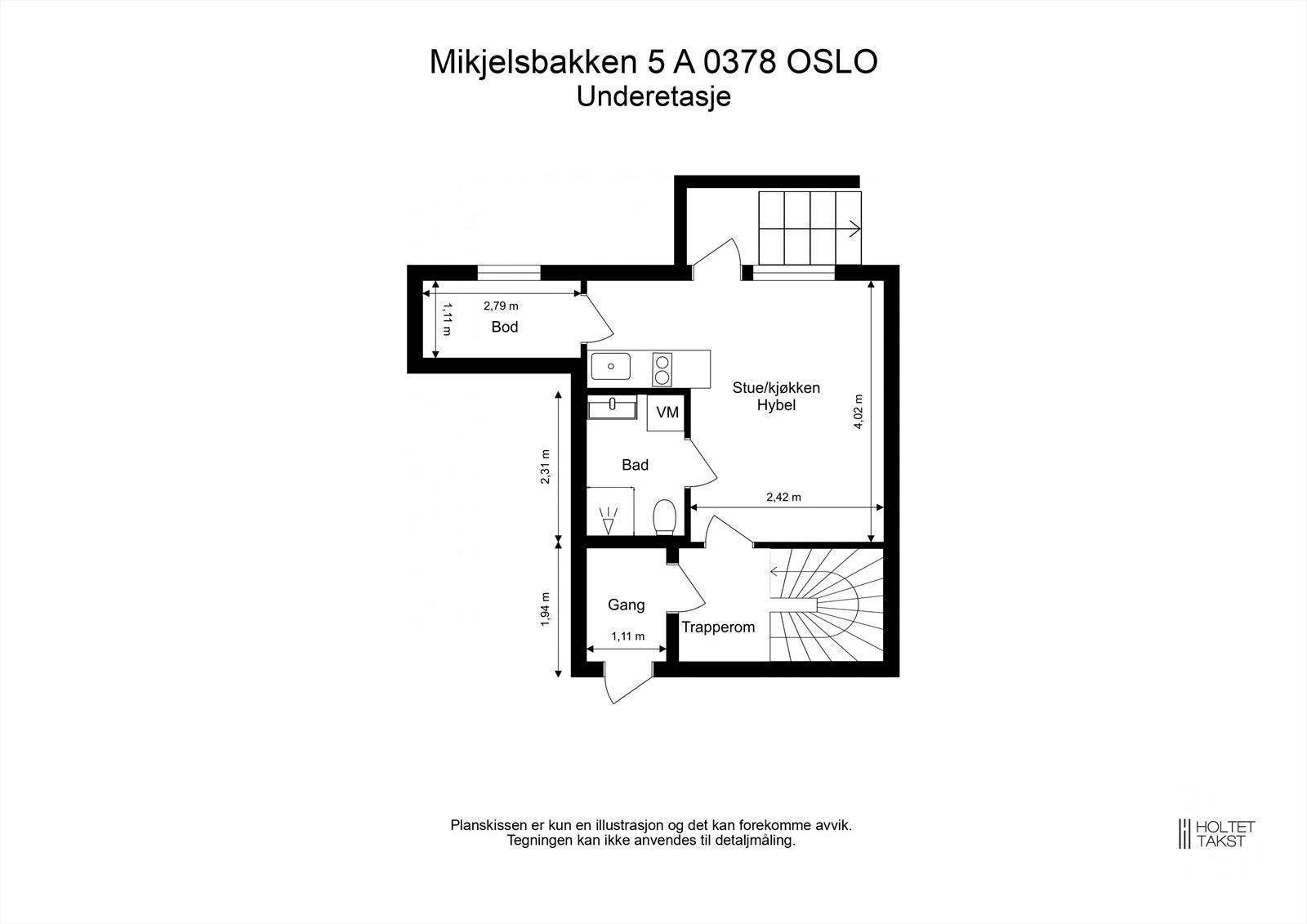 Plantegning - underetasje Galleribilde