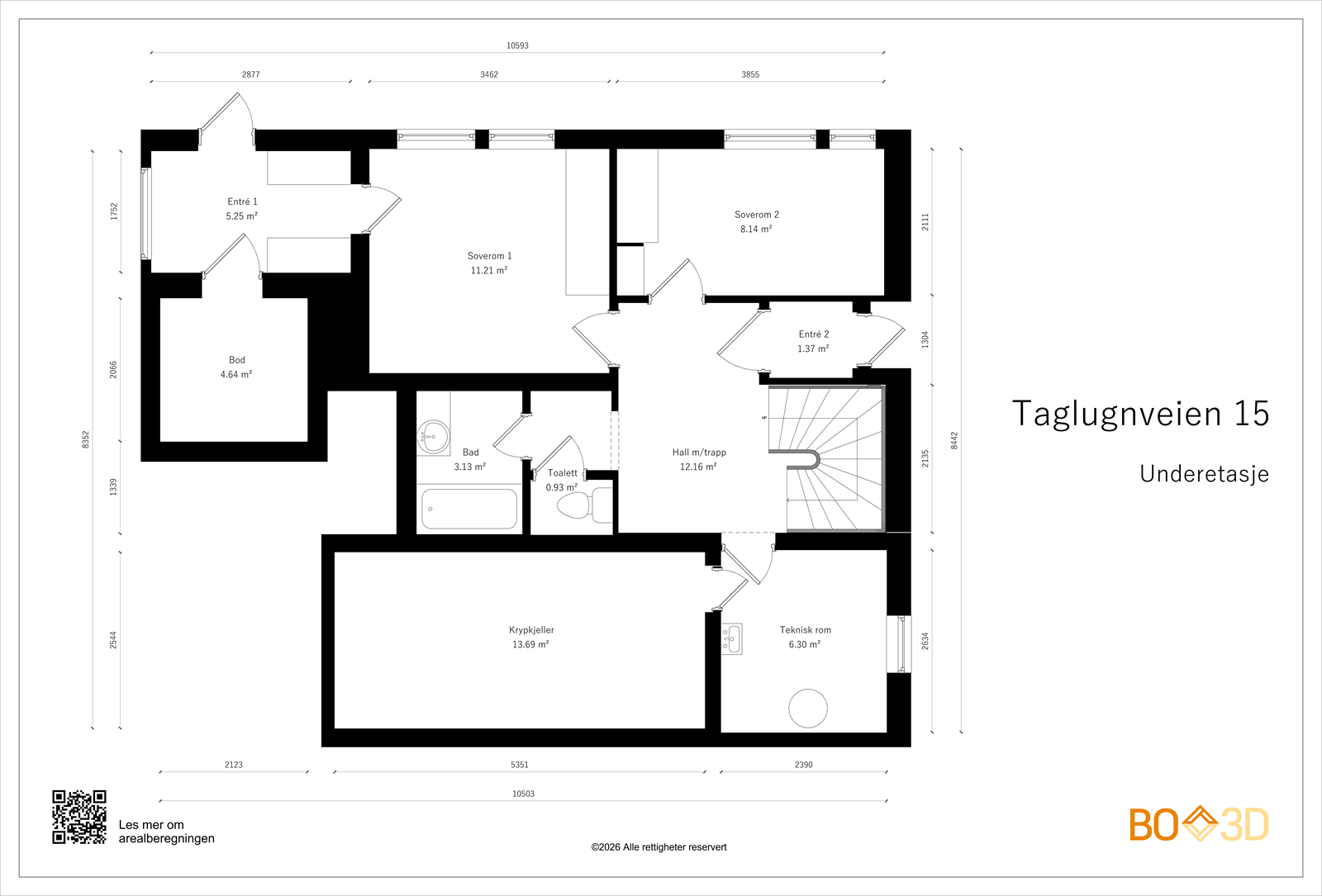 Plantegning - Underetasje Galleribilde