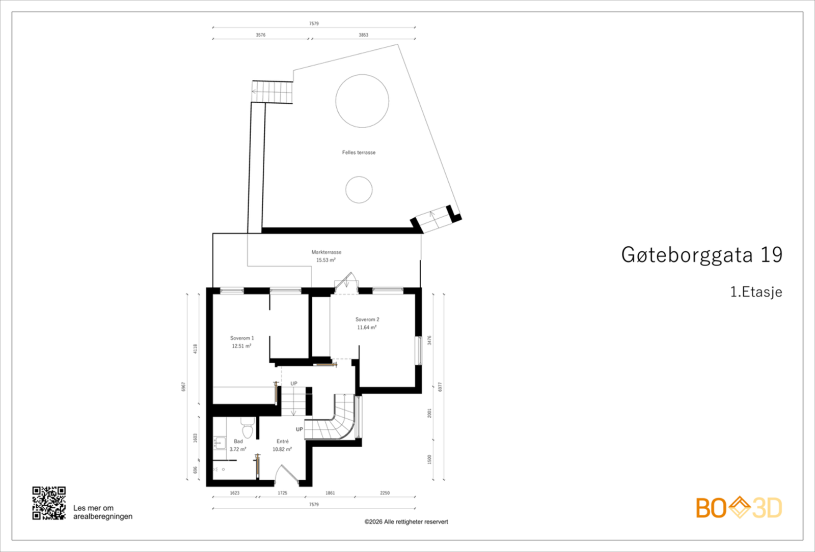 Plantegning 1. Etasje. Galleribilde