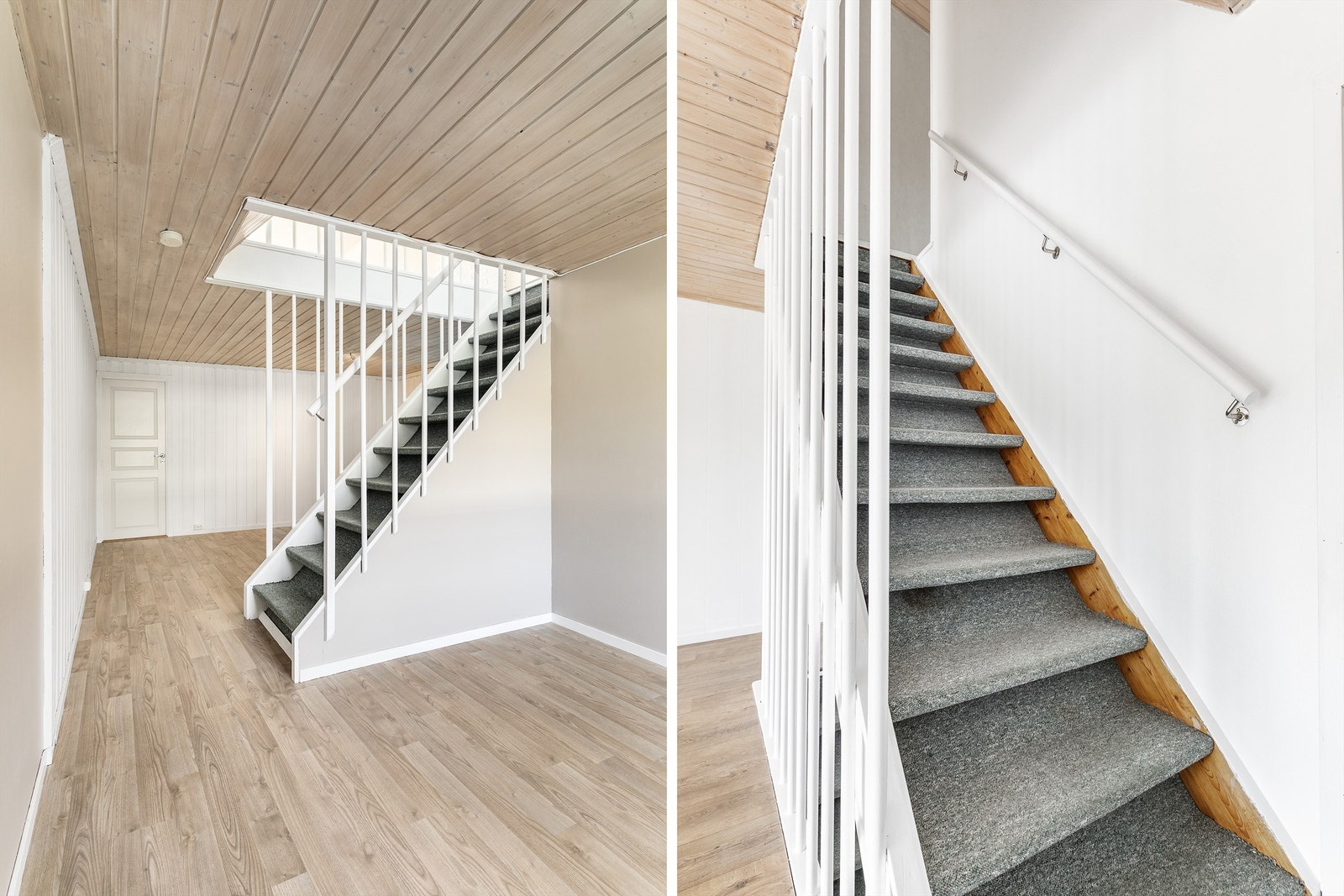 Trappen leder rett opp til stuen i første. Galleribilde