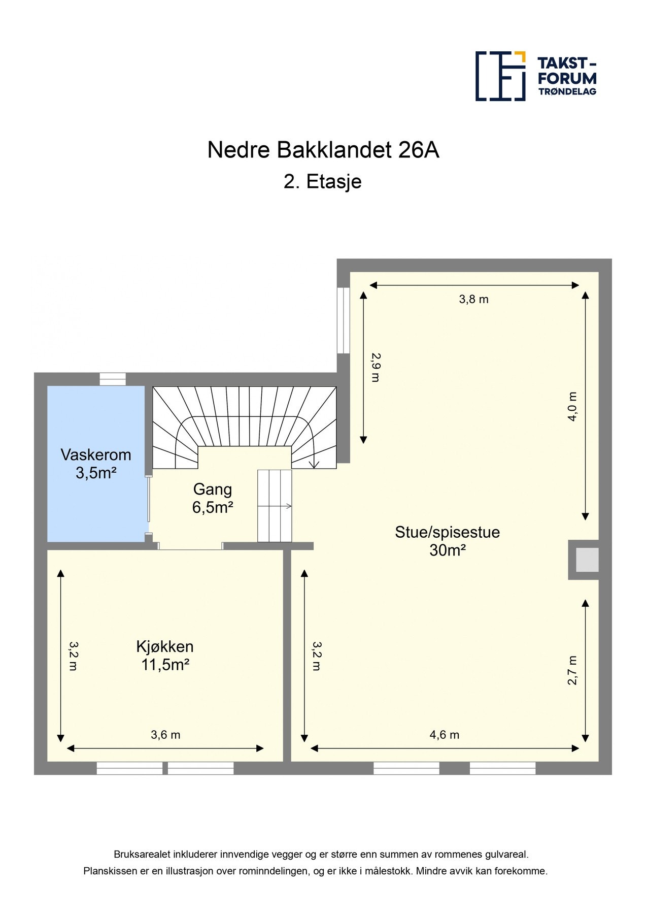Plantegning 2. etasje Galleribilde