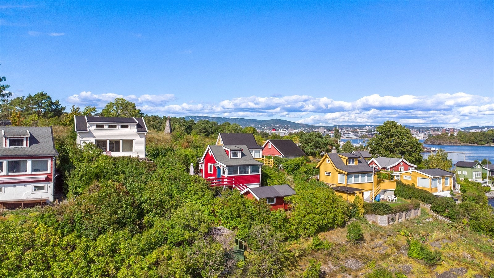 Fra eiendommen ser man inn mot Oslo by. Galleribilde