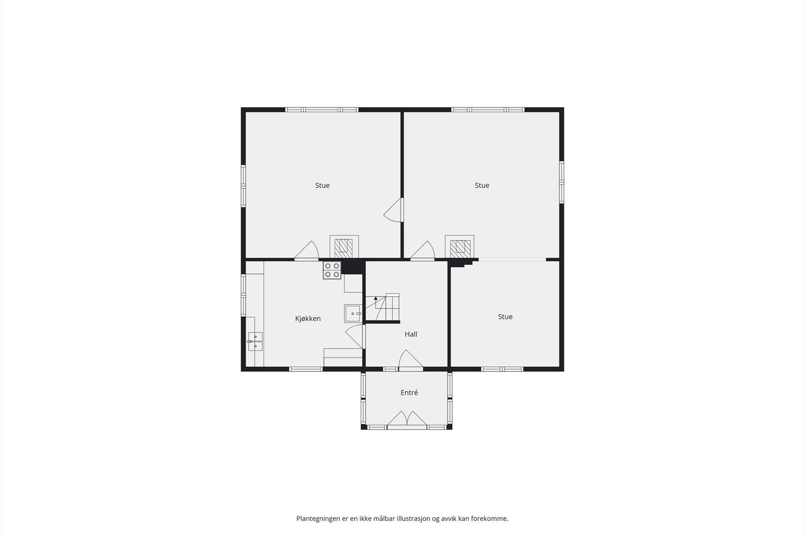 Plantegning 1.etasje Galleribilde