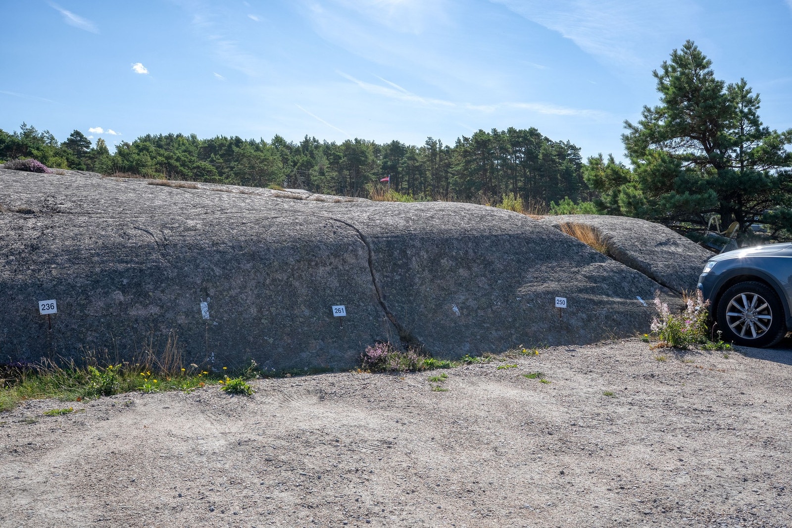 Parkeringsplass rett ved gangbrua til Siljeholmen, herfra er det 2-3 min gange til hytta. Galleribilde