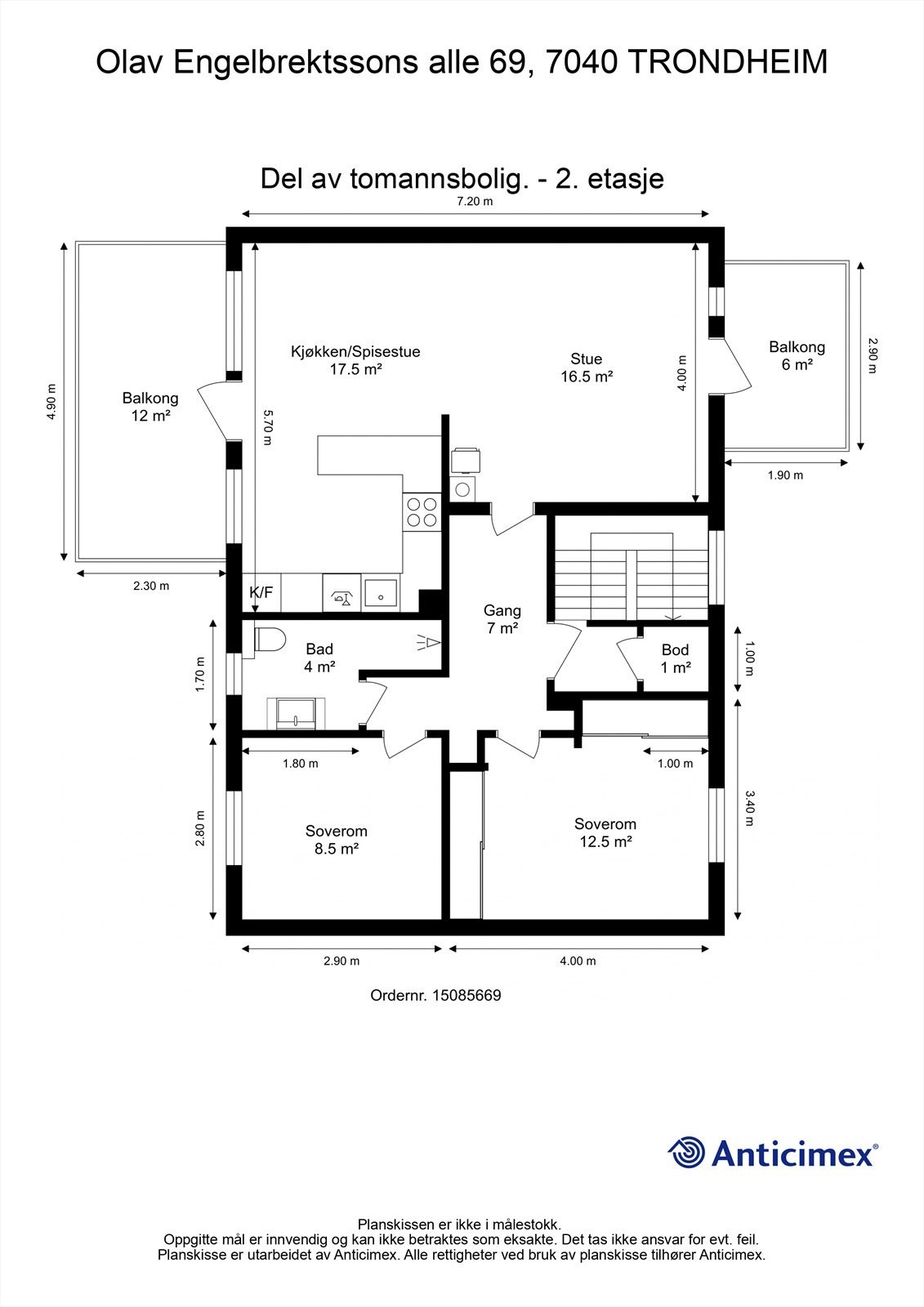 Planskisse 2.etasje Galleribilde