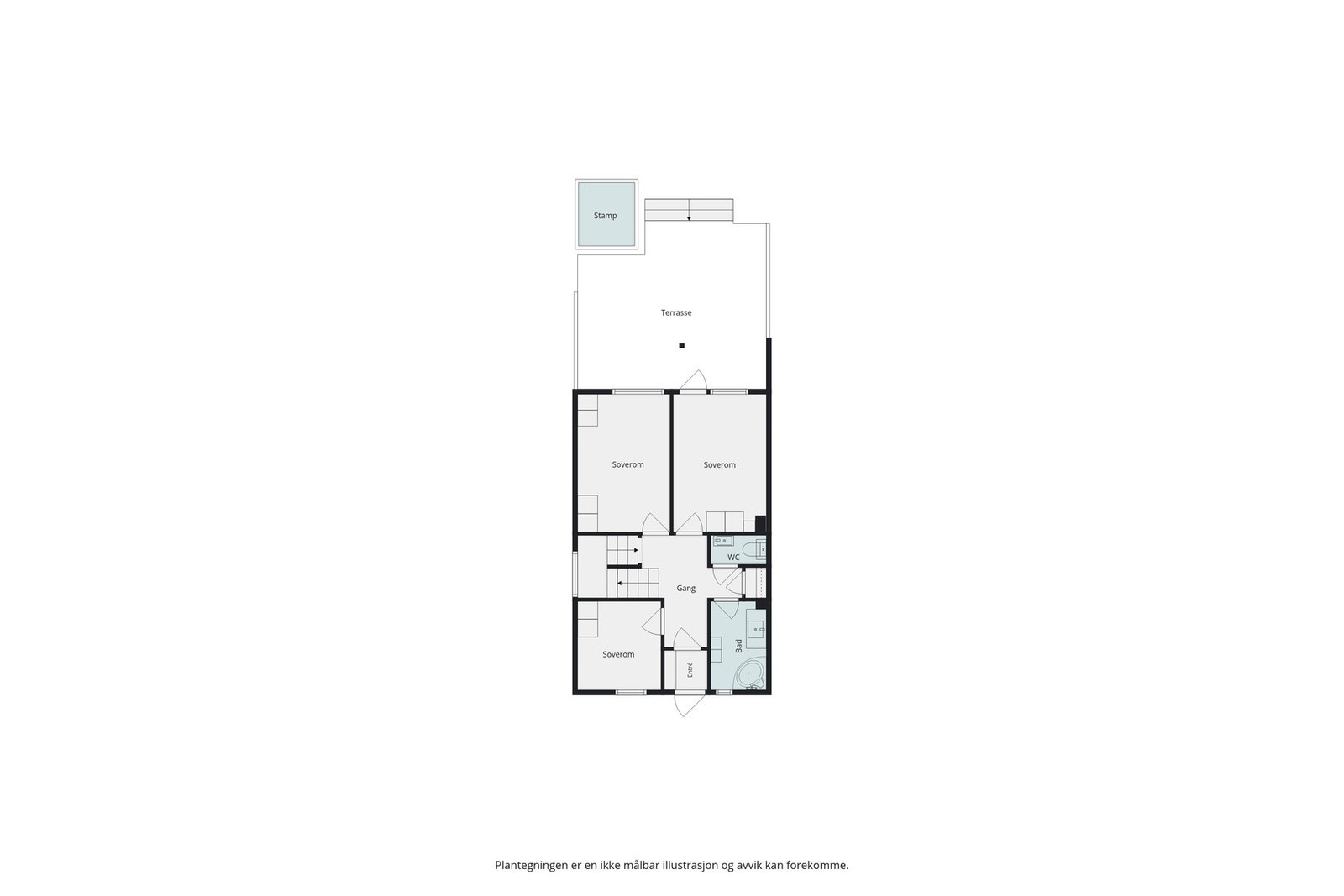 Plantegning av 1. etg. Galleribilde