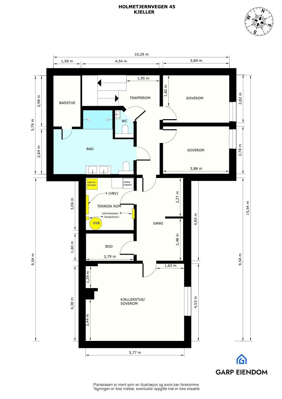 Planløsning - Underetasjen. Galleribilde
